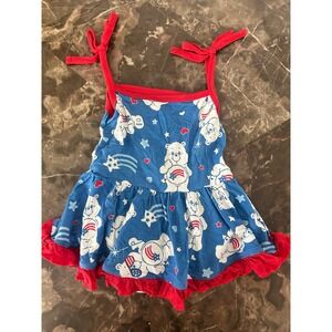 Baby Birdie Bean Care Bears Bamboo Patriotic Red White and Blue Outfit 6-12 M